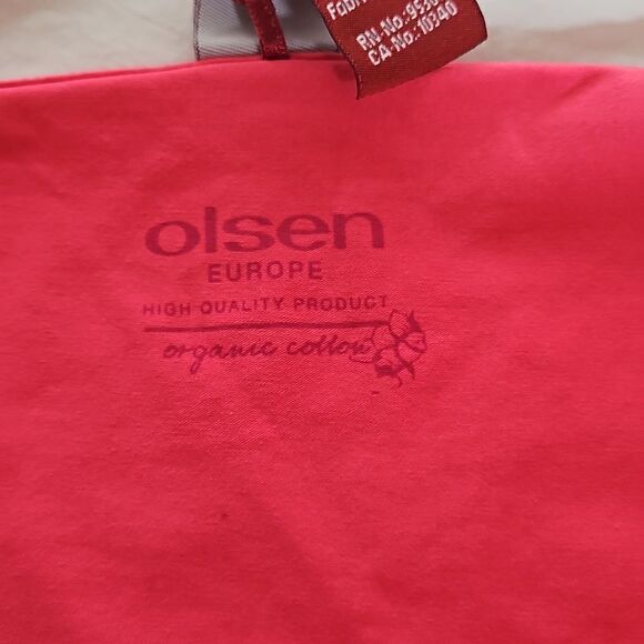 Olsen Europe Ladies Organic Cotton Spaghetti Tank Top Large/ 14 Hot Pink - Picture 14 of 16